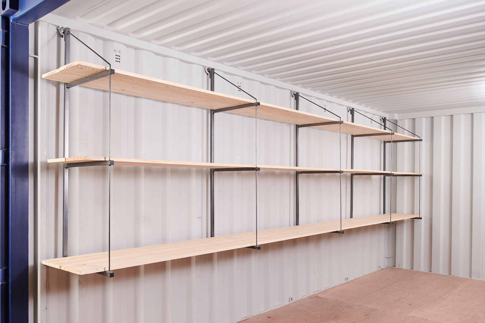 Shipping container shelving and racking for sale