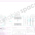 Diagram two-tier shelving on both sides of 3m container