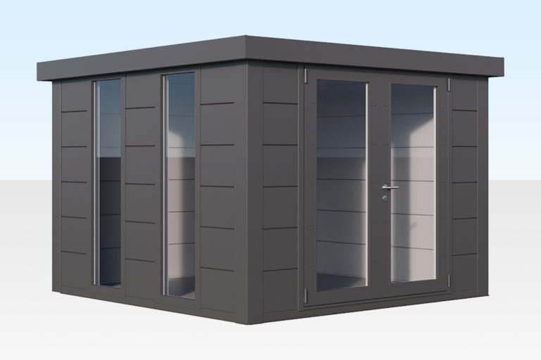 Mid-sized Garden Office in Anthracite Grey for Sale in the UK - External View